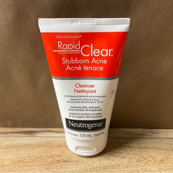 Neutrogena Rapid Clear Stubborn Acne Cleanser Face Wash Cleaner 125ml Treatment - Picture 1 of 4